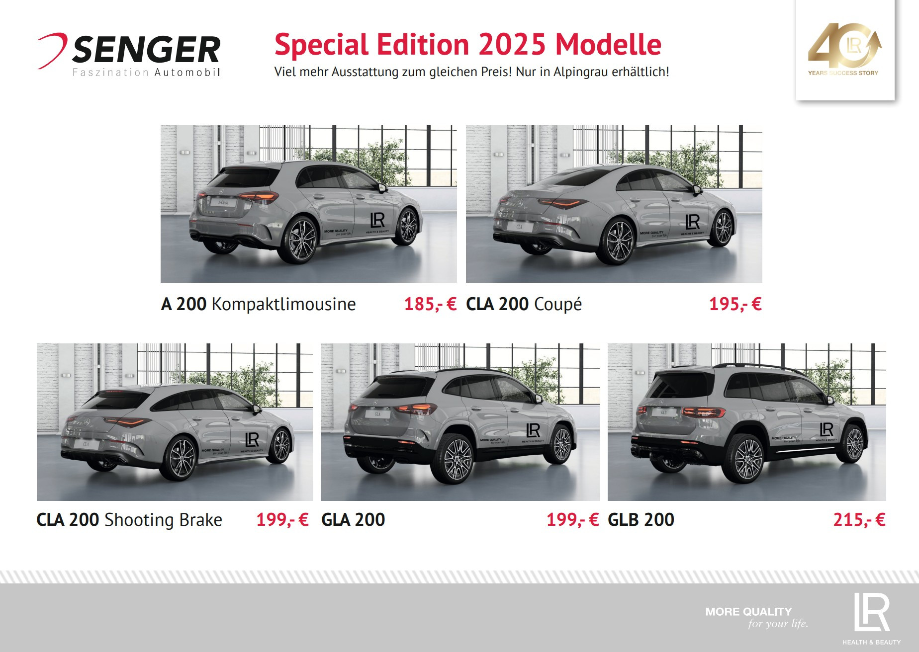 Mercedes A, CLA, GLA, GLB